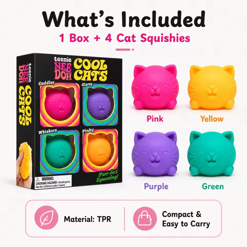 Fidget Cube Original - Trending Needoh Mini 4 Pack Set